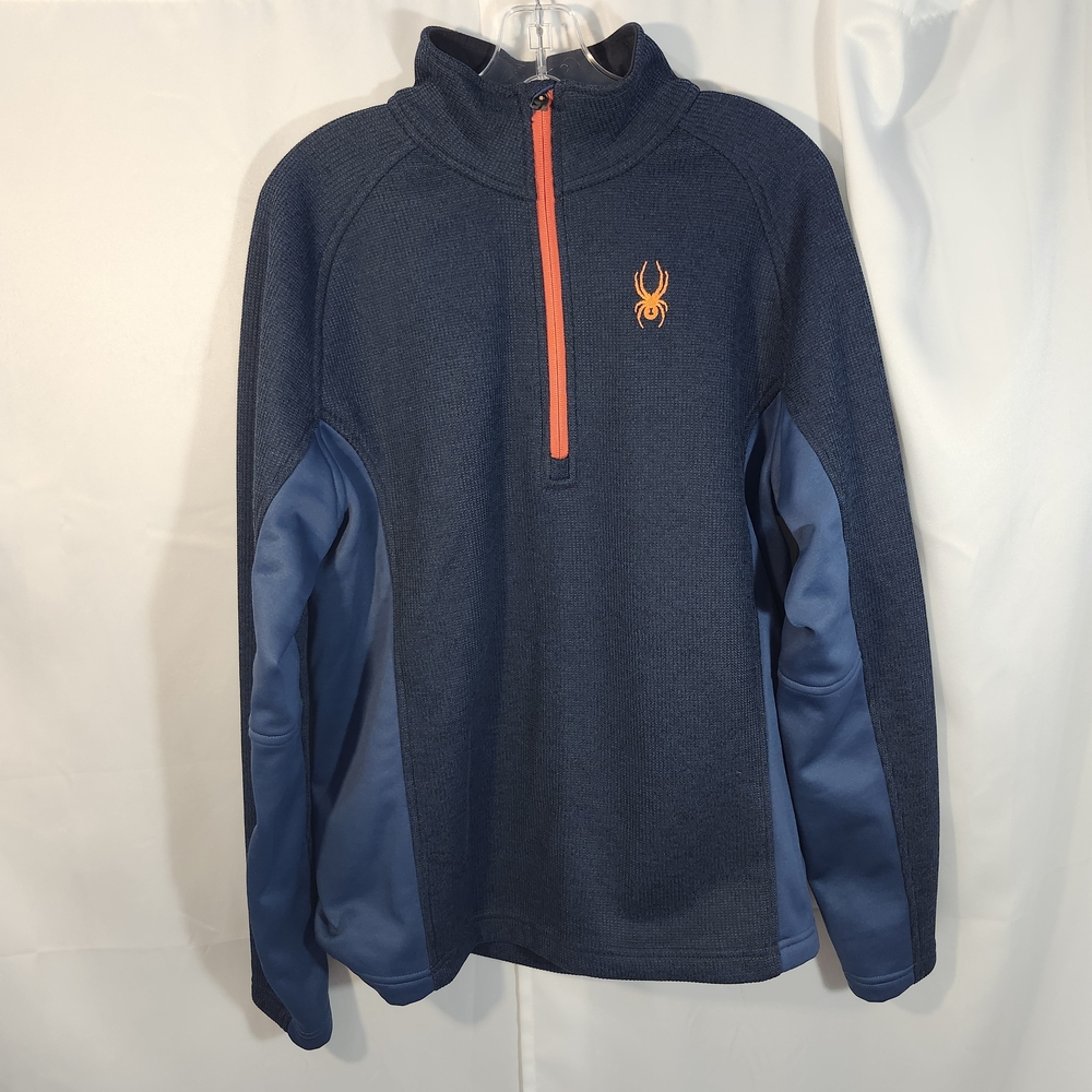 Spyder Size Large Half Zip Pullover with Orange Logo